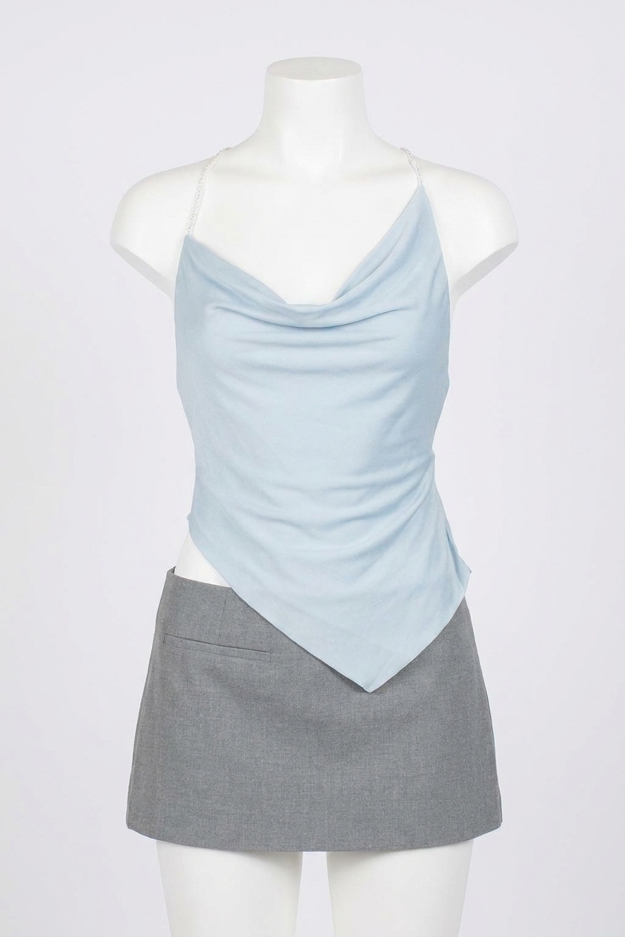 NEW BEC + BRIDGE lexie halter top in ice blue